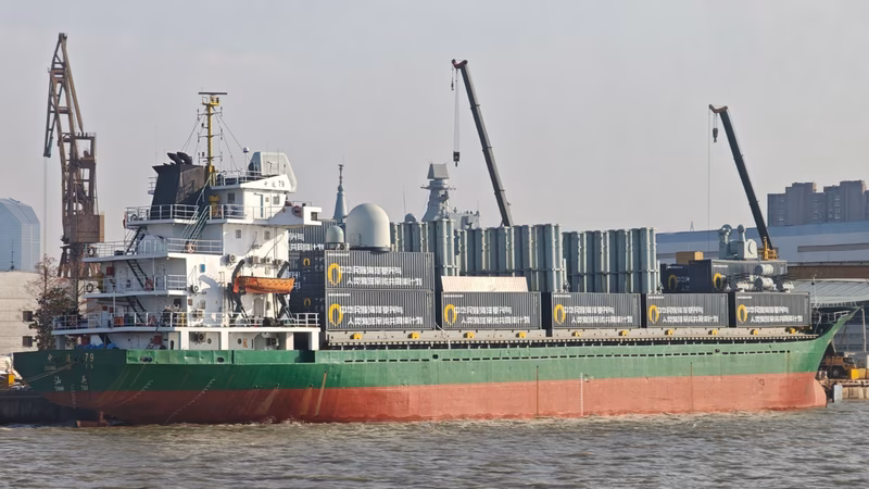 China outfits cargo ship with missiles: Beijing's sinister Taiwan war plan revealed - see pics