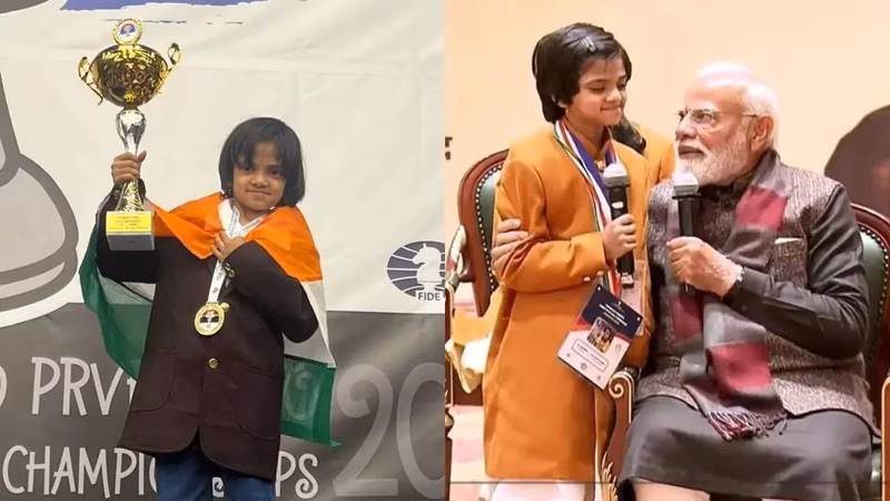 World champ at 7; 'nervous' while meeting PM Modi: How Pragnika became chess prodigy