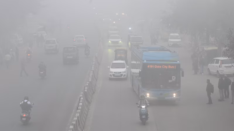Delhi air pollution: At 390, city's AQI in ‘very poor’ category; dense fog reduces visibility