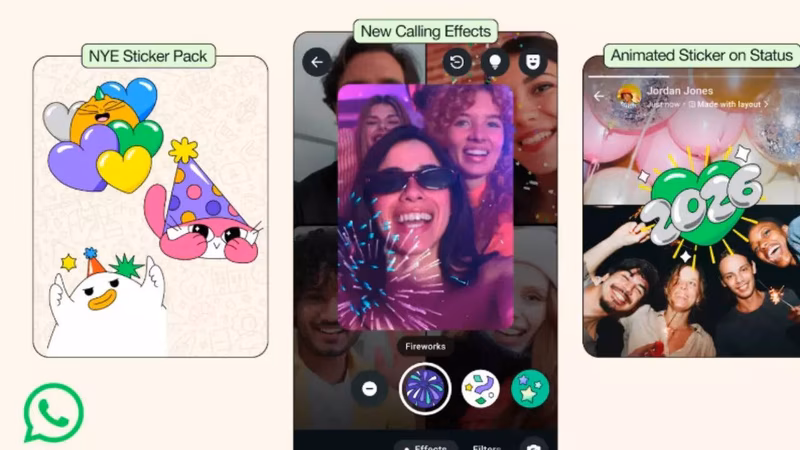 NY 2026 WhatsApp features: How to use stickers, video call effects; Stepwise method