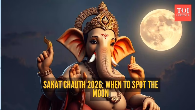 Sakat Chauth moonrise timing 2026: When the moon will be visible tonight across India