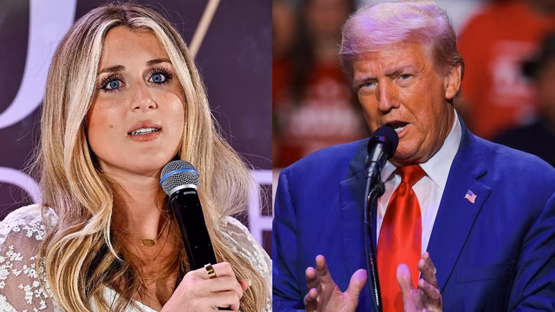 Riley Gaines reacts as Trump’s transgender weightlifter video goes viral