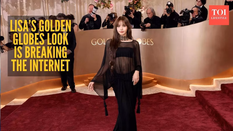 Sheer black dress, chocolate hair: BLACKPINK’s Lisa debuts at Golden Globes 2026
