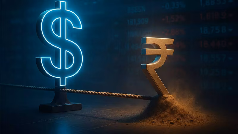 Rupee continues the plunge: Currency falls 5 paise to 90.23 against US dollar