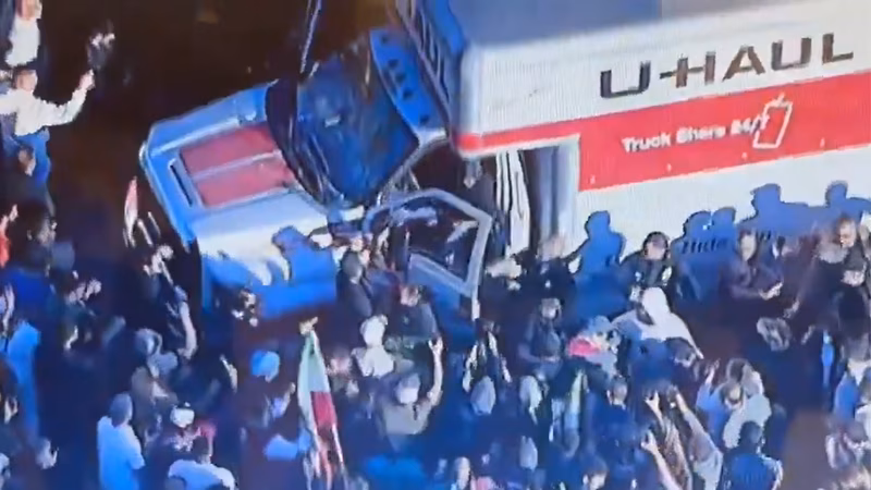 Anti‑Iranian protests in LA turn chaotic after truck drives into crowd