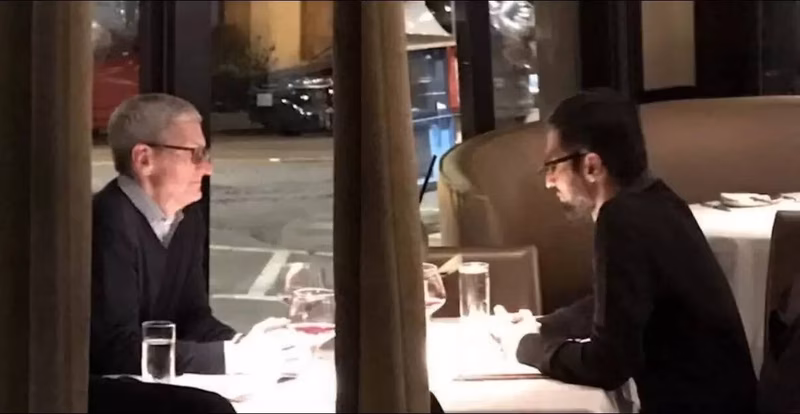 Apple-Google deal: Tim Cook-Sundar Pichai dinner photo goes viral; were they planning this?
