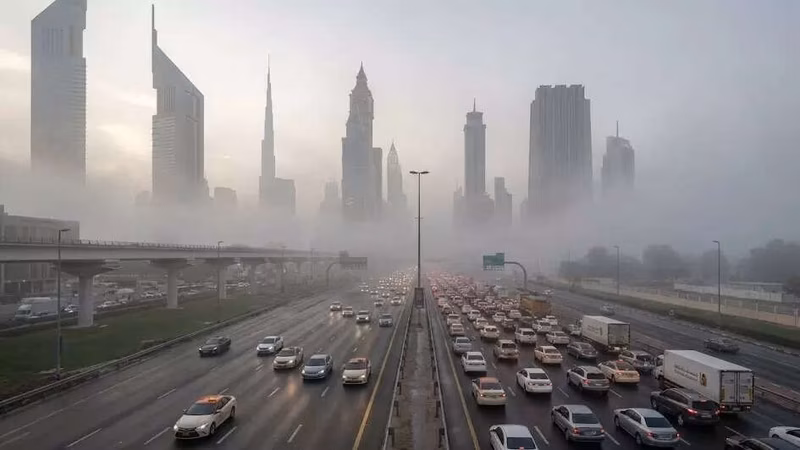 UAE issues weather alert as dense fog causes traffic delays