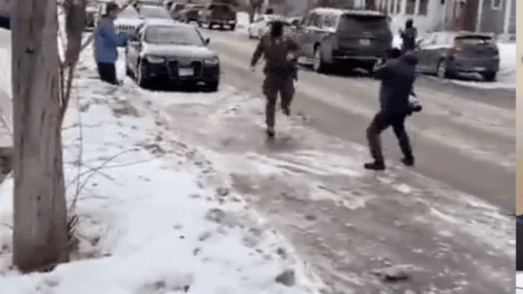 ICE slipping on ice: Video shows officer slip-and-fall amid heightened scrutiny — watch